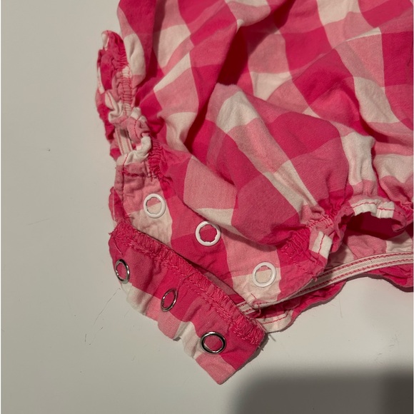 Carter’s Pink Checkered Sunsuit Romper - Picture 2 of 7